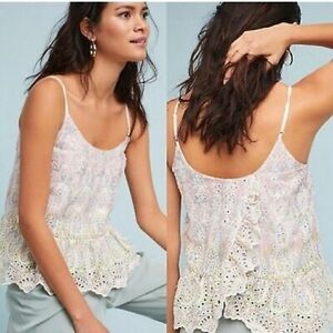 Anthro Eyelet Pastel Camisole
